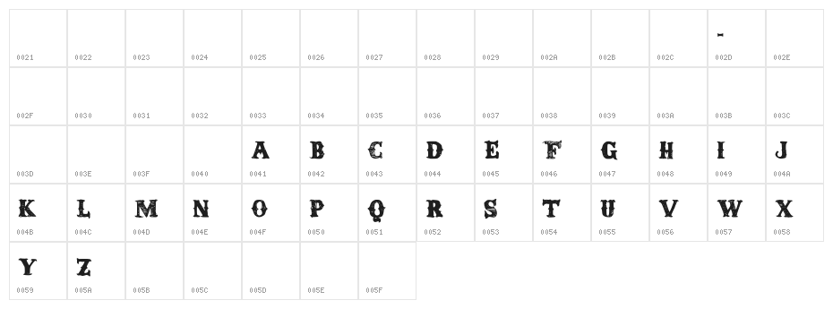Round Up Character Map