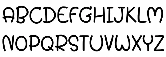 Round and Round Regular Schriftart Groß