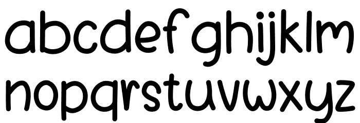 Round and Round Regular Font LOWERCASE