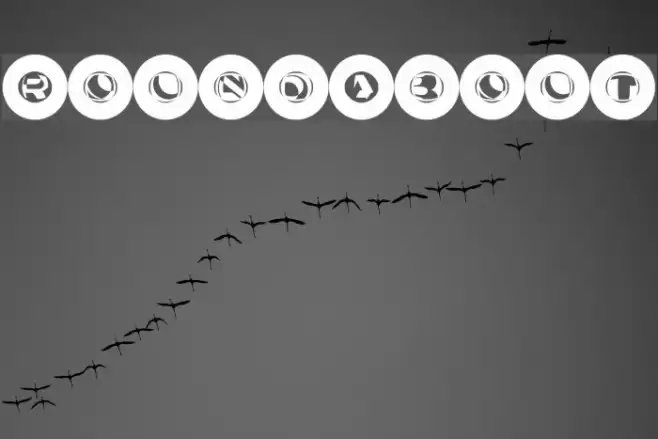 RoundAbout Font examples