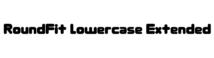 RoundFit Lowercase Extended Font