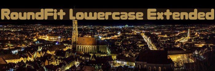RoundFit Lowercase Extended Font examples