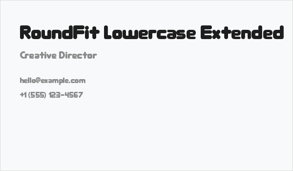 RoundFit Lowercase Extended Business Card