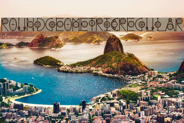 RoundGeometricRegular Font examples