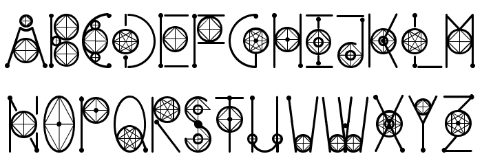 RoundGeometricRegular Font LOWERCASE