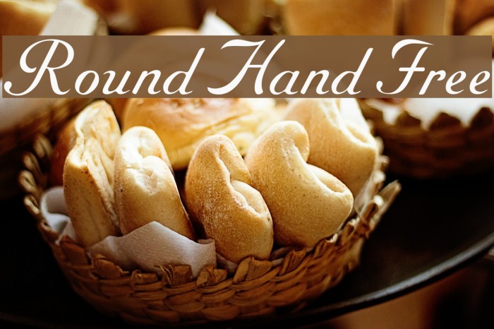 RoundHandFree Font examples