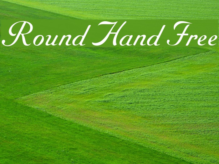 RoundHandFree Font examples