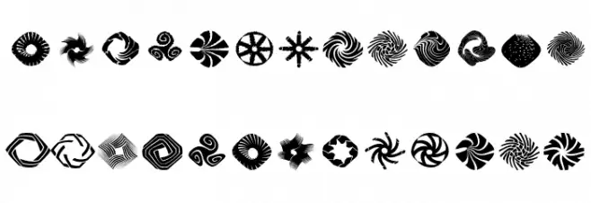 RoundMarksTwo 字体 大写