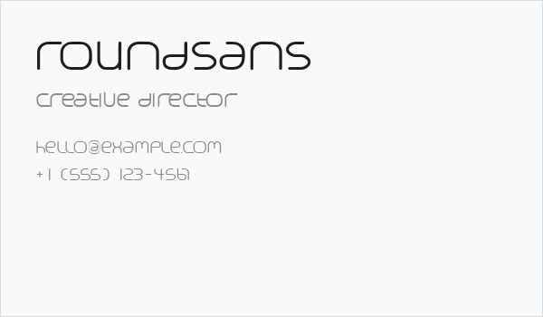 RoundSans Business Card