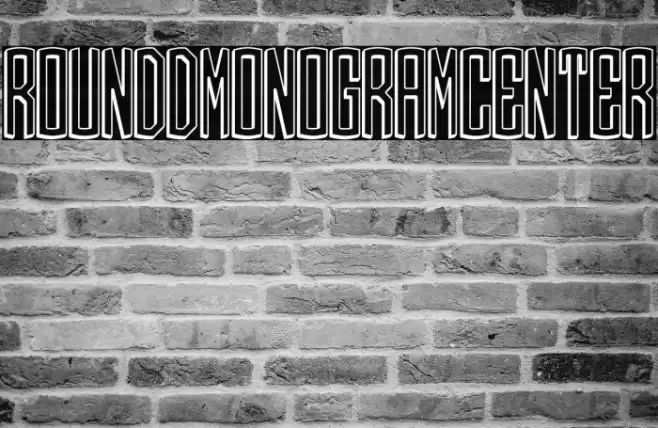 Round_3D_Monogram_Center Font examples