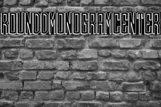 Round_3D_Monogram_Center Font examples