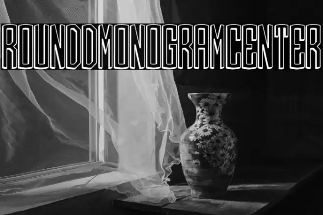 Round_3D_Monogram_Center Font examples