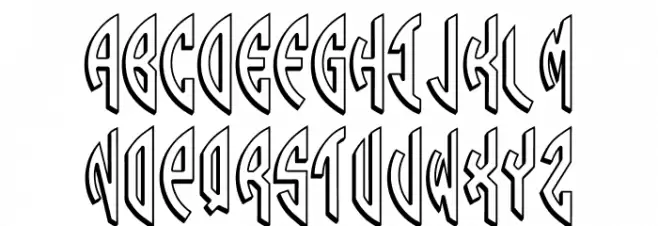 Round_3D_Monogram_Left Font UPPERCASE