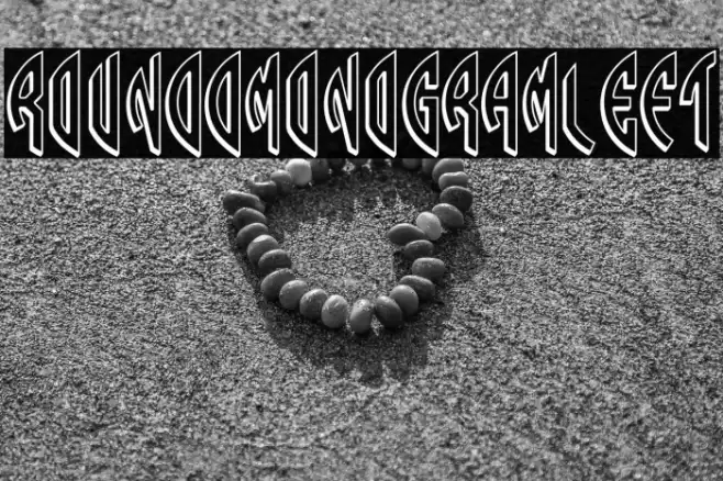 Round_3D_Monogram_Left Font examples