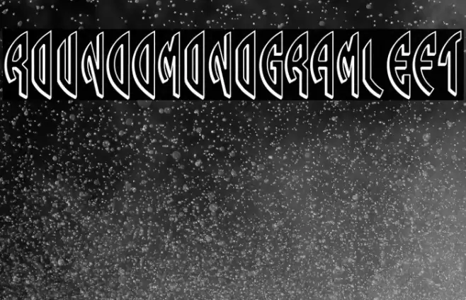 Round_3D_Monogram_Left Font examples