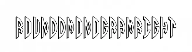 Round_3D_Monogram_Right  Frei Schriftart Herunterladen