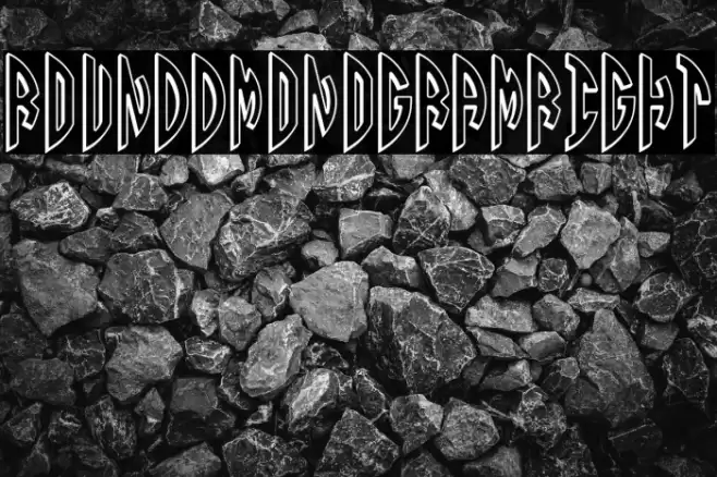 Round_3D_Monogram_Right Font examples