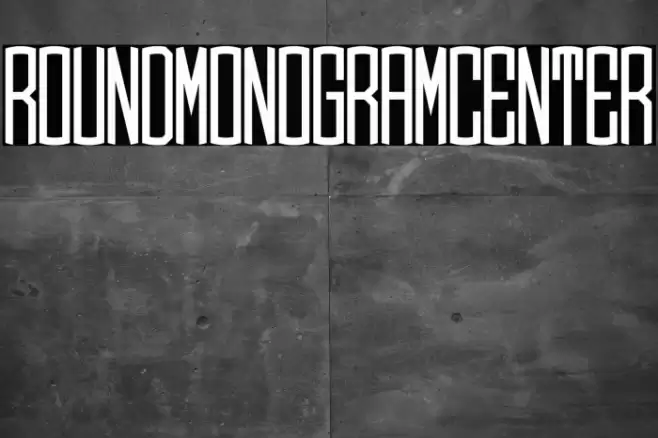 Round_Monogram_Center Font examples