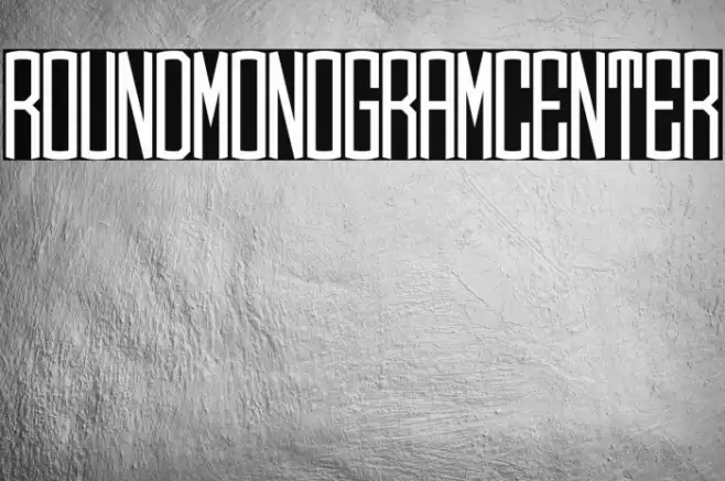 Round_Monogram_Center Font examples