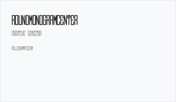 Round_Monogram_Center Business Card