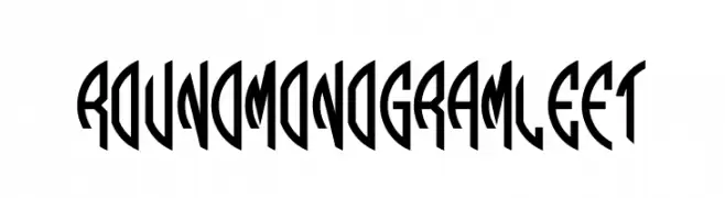 Round_Monogram_Left  font caratteri gratis