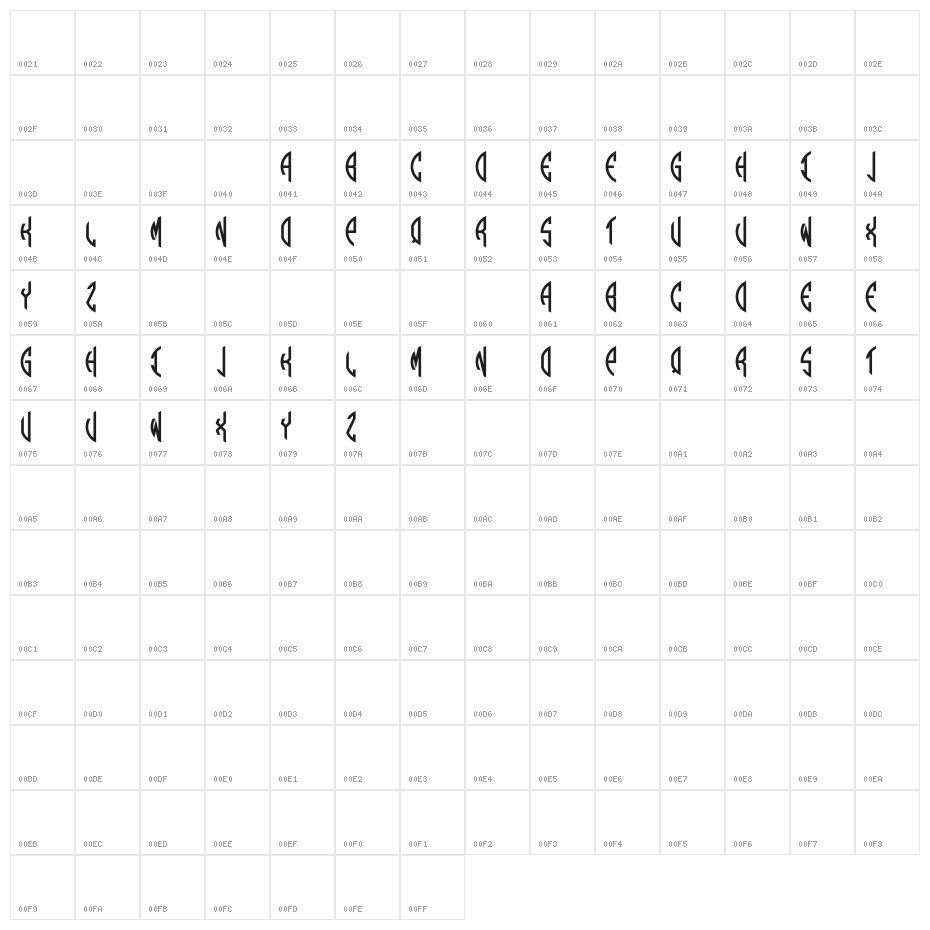 Round_Monogram_Left Character Map