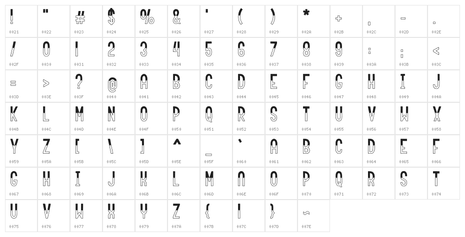 Roundabout Fill Character Map