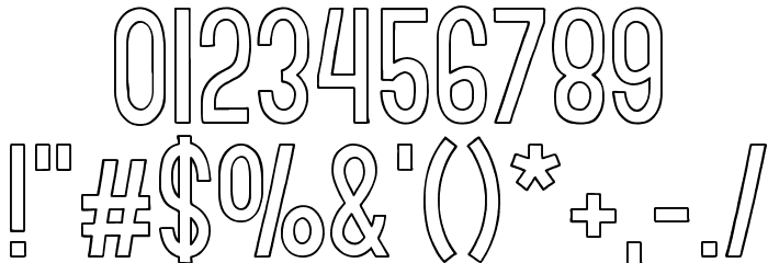 Roundabout Outline Schriftart Anderer Schreiben