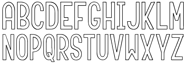 Font with outline. Chocco Black outline шрифт.