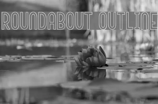Roundabout Outline Schriftart examples