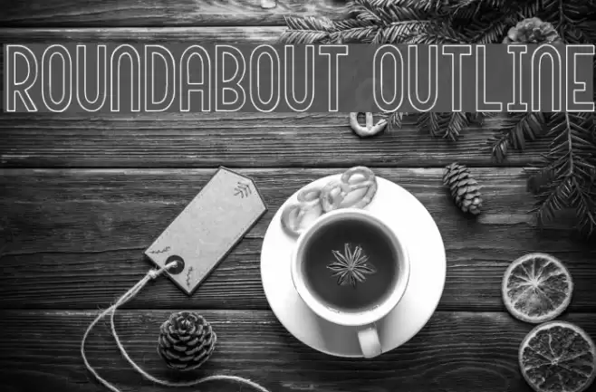 Roundabout Outline Schriftart examples