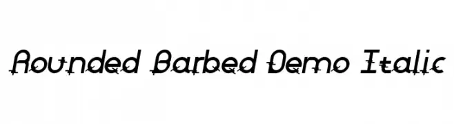 Rounded Barbed Demo Italic  Free Fonts Download