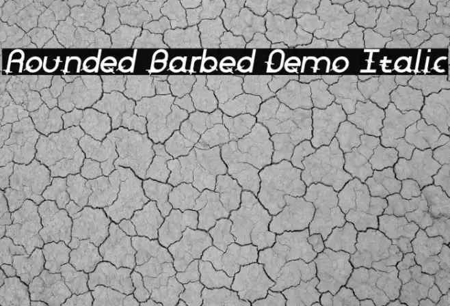 Rounded Barbed Demo Italic Font examples
