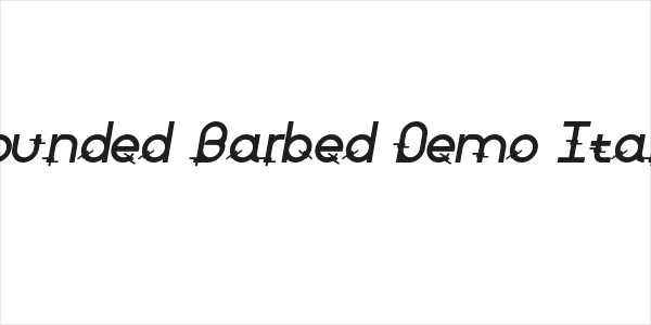 Rounded Barbed Demo Italic Logo
