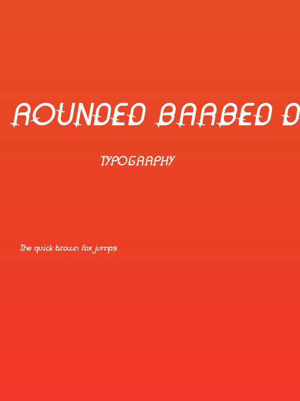 Rounded Barbed Demo Italic Poster