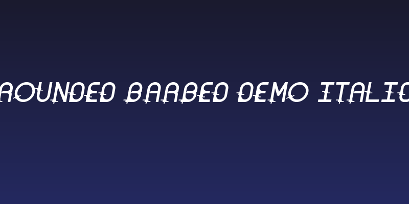Rounded Barbed Demo Italic Social Header