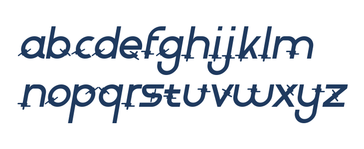 Rounded Barbed Demo Italic Lowercase