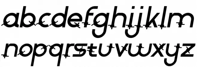 Rounded Barbed Demo Italic フォント 小文字