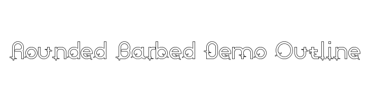 Rounded Barbed Demo Outline  नि: शुल्क फ़ॉन्ट्स डाउनलोड