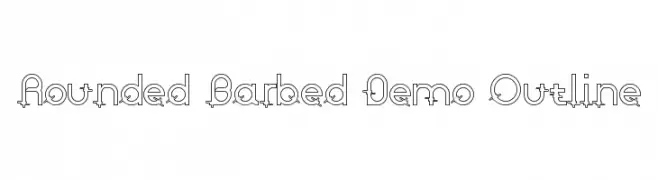 Rounded Barbed Demo Outline  Free Fonts Download