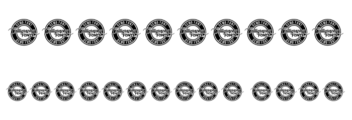 Rounded Barbed Demo Outline Font OTHER CHARS