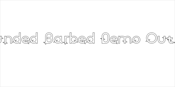 Rounded Barbed Demo Outline Logo