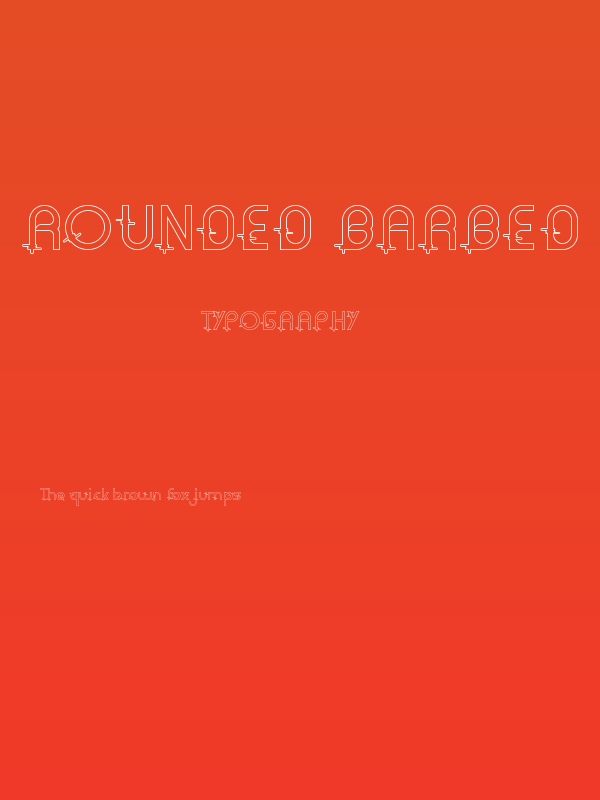 Rounded Barbed Demo Outline Poster