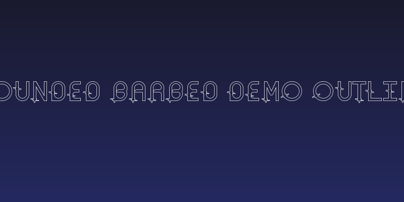 Rounded Barbed Demo Outline Social Header