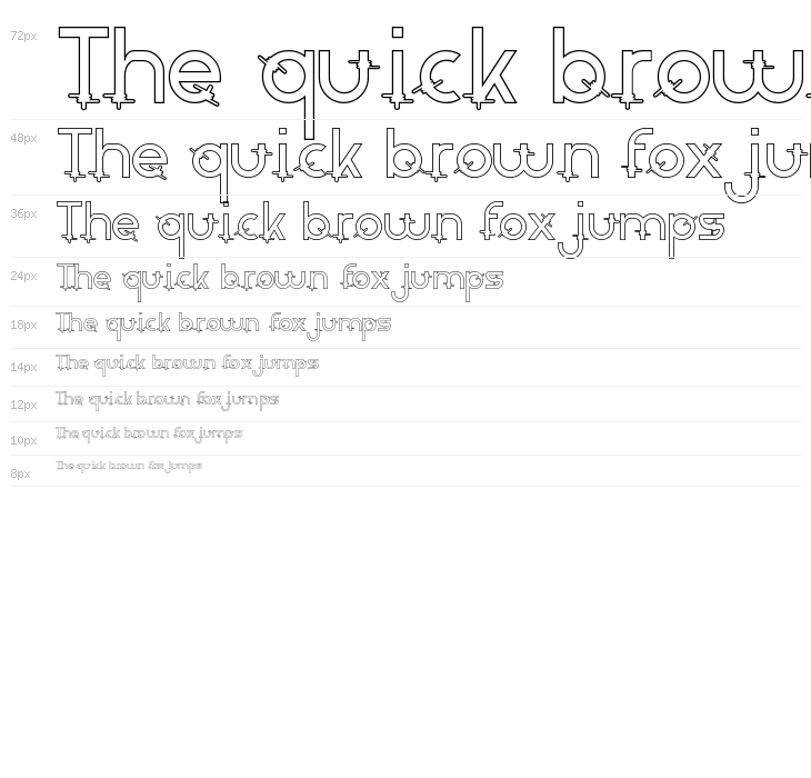 Rounded Barbed Demo Outline Waterfall