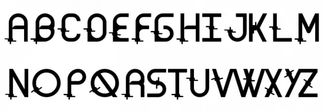 Rounded Barbed Demo Fonte MAIÚSCULAS