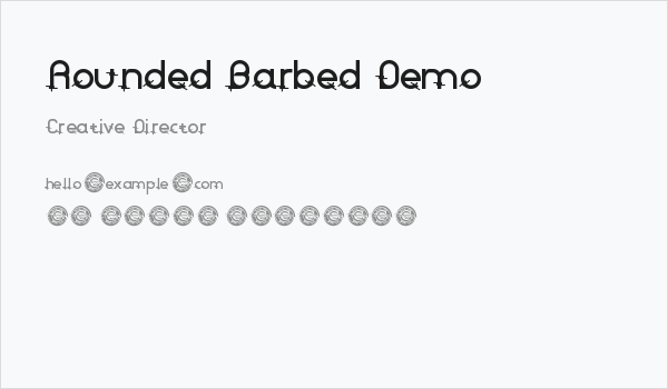 Rounded Barbed Demo Business Card