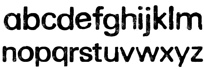 Rounded Eroded Шрифта строчной