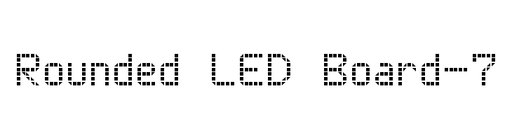 Rounded LED Board-7  Скачать бесплатные шрифты