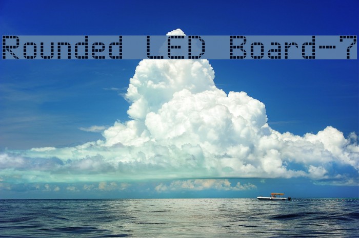Rounded LED Board-7 Font examples